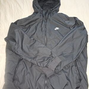Nike Men's Black Hooded Windbreaker Jacket